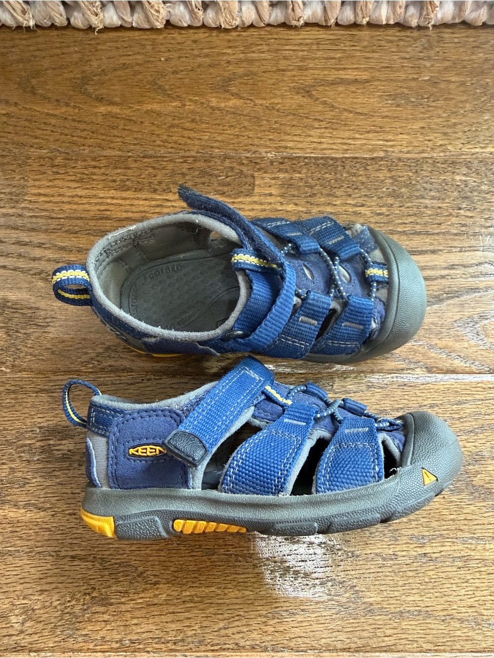 KEEN Kids Navy and Yellow Closed-Toe Sandals